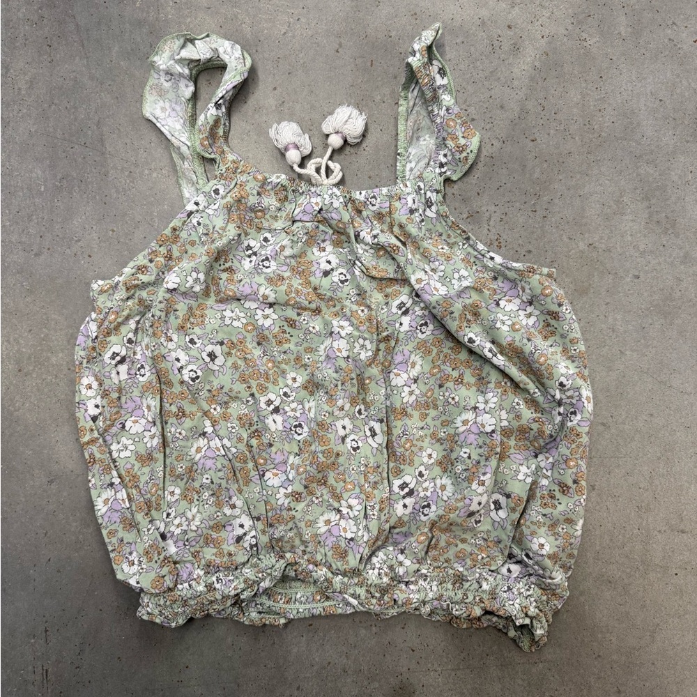 Art Class Girls Floral Tank Top | Size XL (14/16)